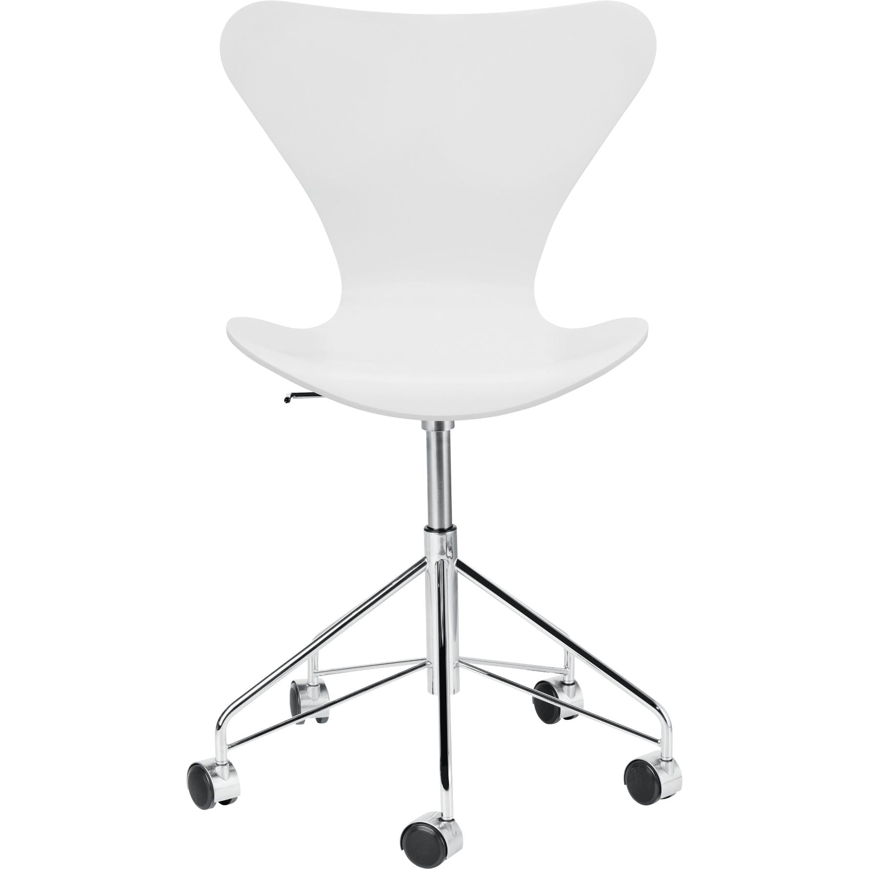 Fritz Hansen Series 7 Obrotowe krzesło w pełni lakierowane, białe