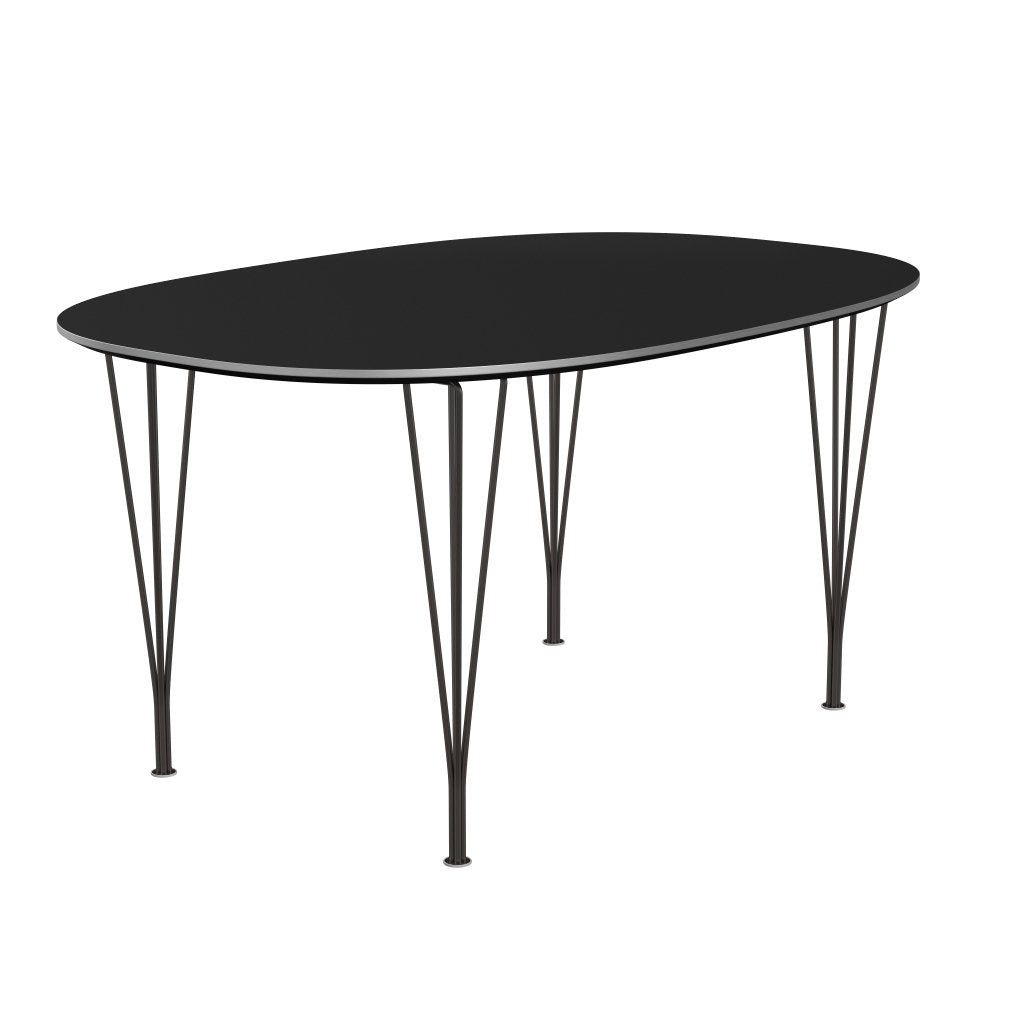 FRITZ HANSEN SUPERILIPSE TABLE BRĄZOWY BRĄZOWY BRONNE/Black Fenix ​​Laminatów, 150x100 cm