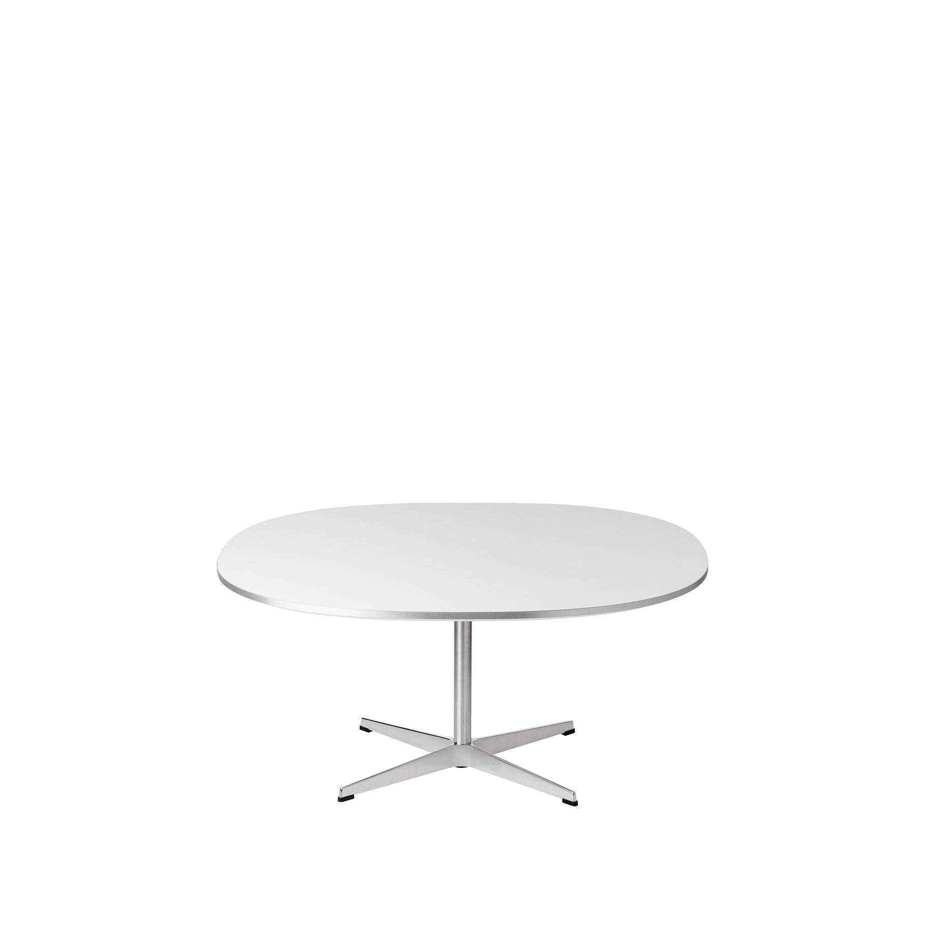 Super okrągły stolik kawowy Fritz Hansen Ø100 cm, biały laminat