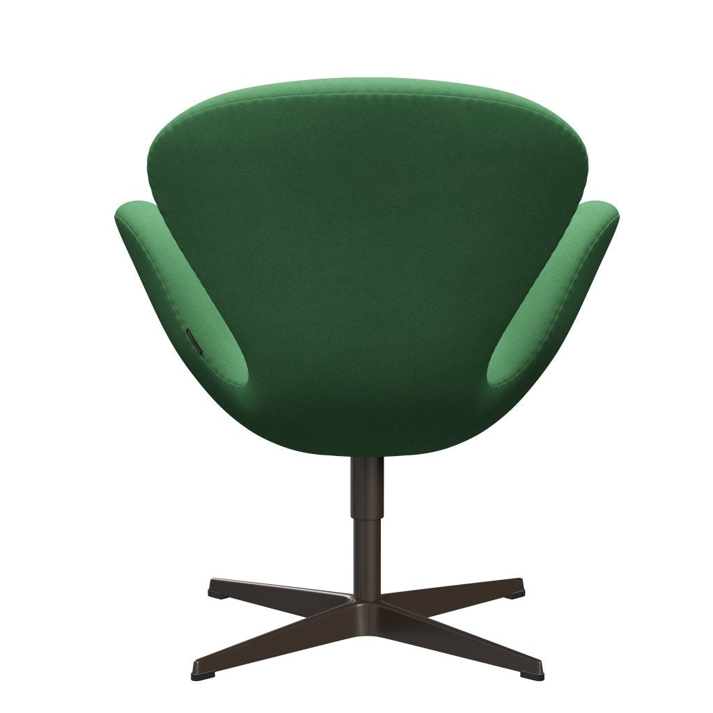 Fritz Hansen Swan Lounge Chair, Brown Bronze/Divina Green