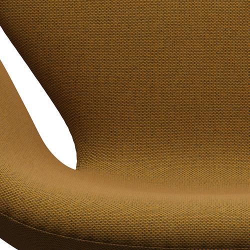 Fritz Hansen Swan Lounge, Brown Bronze/Re Wool Saffron/Natural