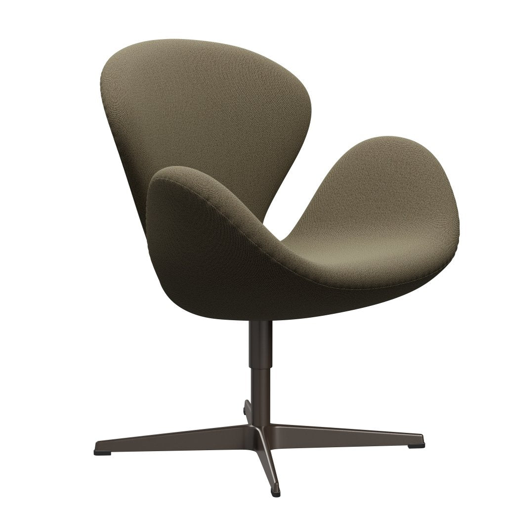 Fritz Hansen Swan Lounge Chair, Brown Bronze/Rime Brown/Light Green