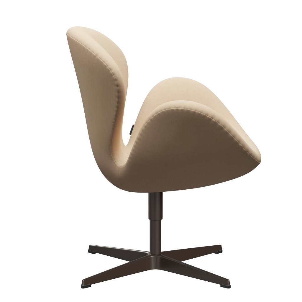 Fritz Hansen Swan Lounge Chair, Brown Bronze/Rime Wool White