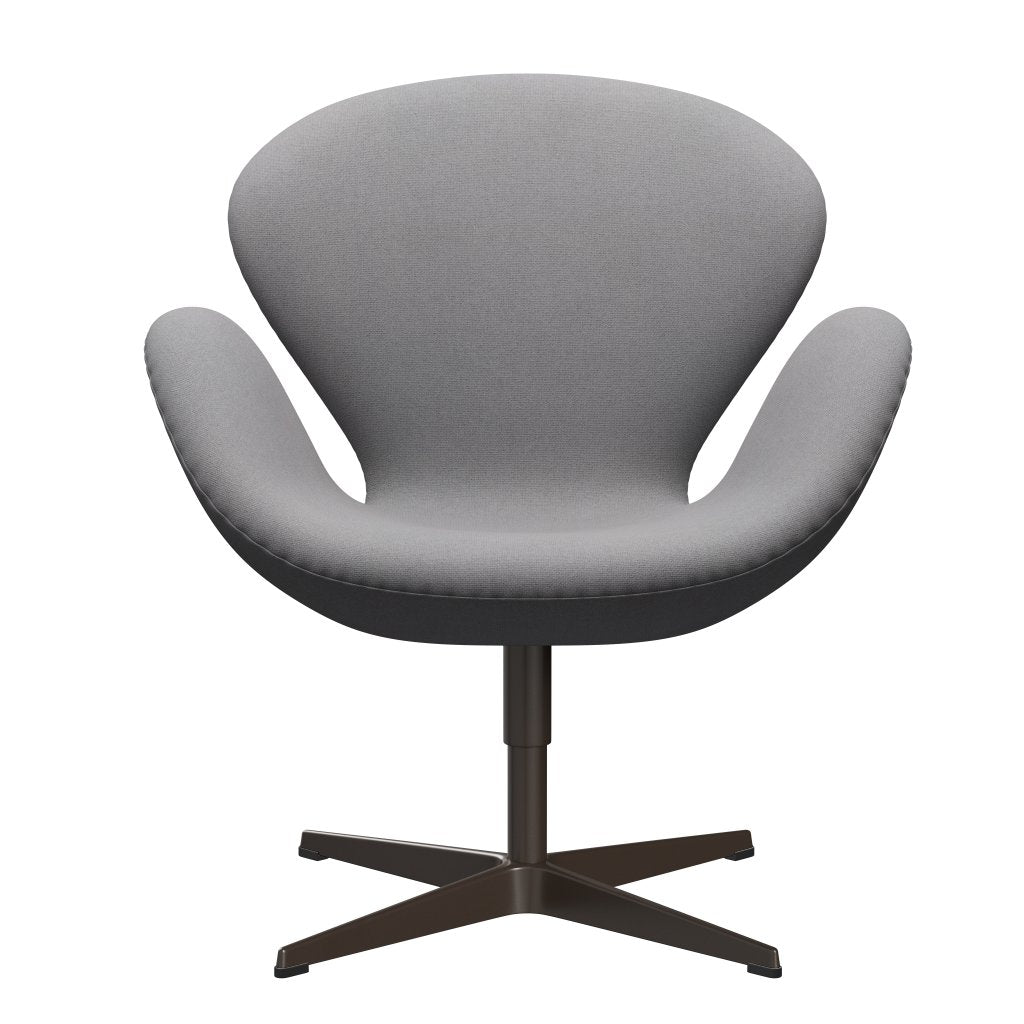 Fritz Hansen Swan Lounge Chair, Brown Bronze/Tonus Light Grey