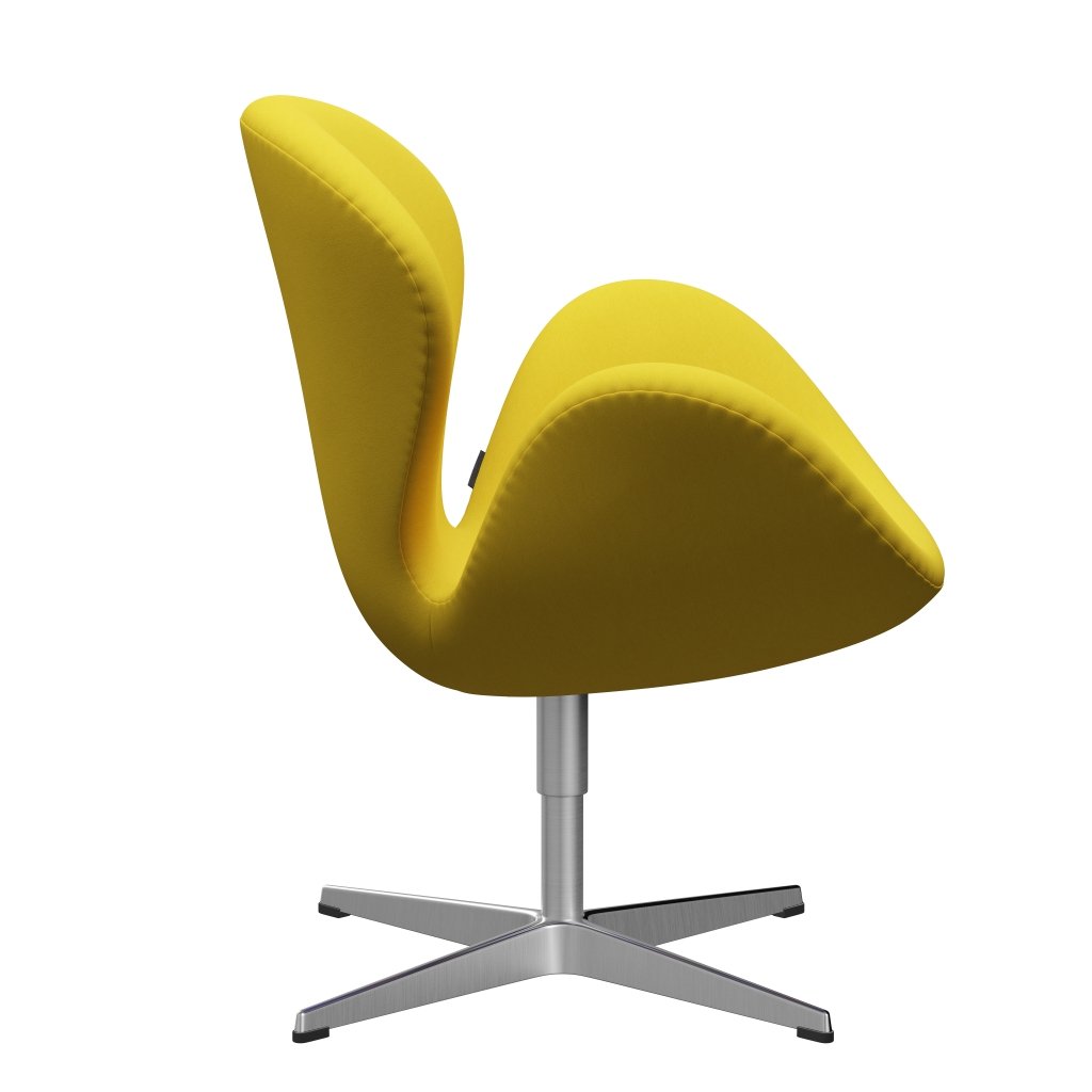 Fritz Hansen Swan Lounge, satynowe szczotkowane aluminium/komfort żółty (62003)