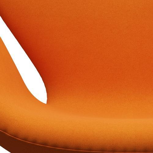 Fritz Hansen Swan Lounge, satynowe szczotkowane aluminium/Divina Orange (444)