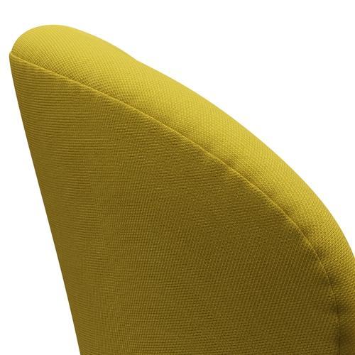 Fritz Hansen Swan Sallo -Lounge, satynowy szczotkowany aluminium/stalkut jasnozielony/żółty