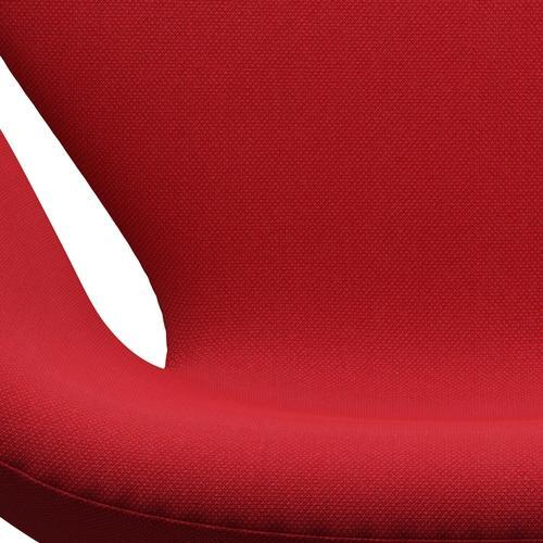 Fritz Hansen Swan Sallo -Lounge, satynowy szczotkowane aluminium/stalcut trio lekkie czerwone
