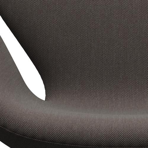 Fritz Hansen Swan Lounge Chair, Satin Brushed Aluminium/Steelcut Trio Red/Light Brown