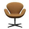Fritz Hansen Swan Lounge krzesło, czarny lakier/komfort beżowy (09084)