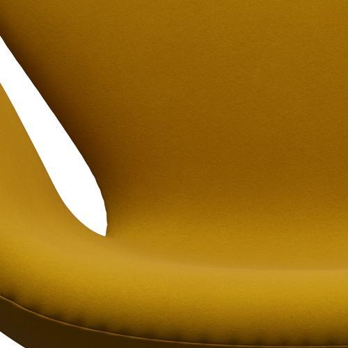Fritz Hansen Swan Lounge, czarny lakier/komfort żółty (62004)