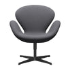Fritz Hansen Swan Lounge krzesło, czarny lakier/komfort szary (01012)