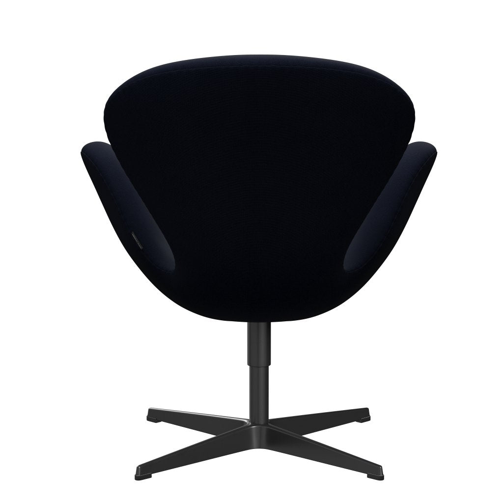 Fritz Hansen Swan Lounge Chair, Black Lacquered/Fame Navy (66061)