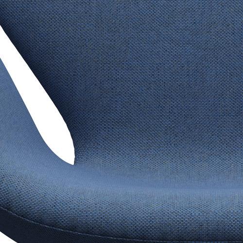 Fritz Hansen Swan Lounge, czarny lakier/re wełniany niebieski/naturalny