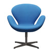 Fritz Hansen Swan Lounge krzesło, ciepły grafit/Divina jasnoniebieski (742)
