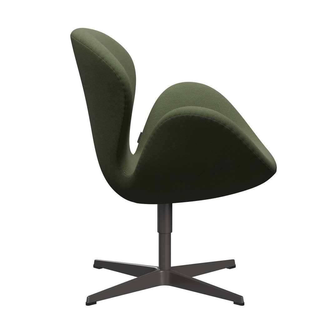 Fritz Hansen Swan Lounge Chair, Warm Graphite/Steelcut Trio Delicate Green