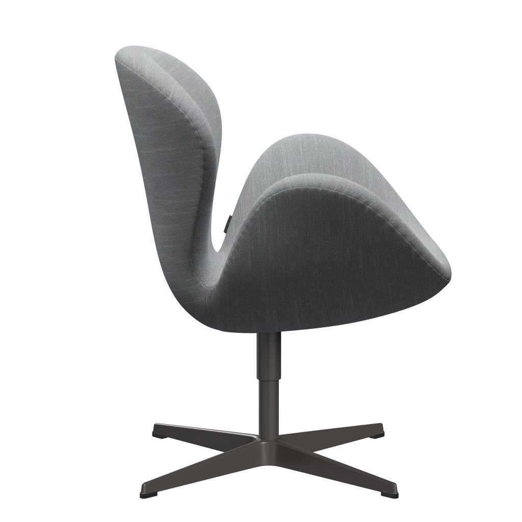 Fritz Hansen Swan Lounge Chair, Warm Graphite/Sunniva Light Grey/Light Blue