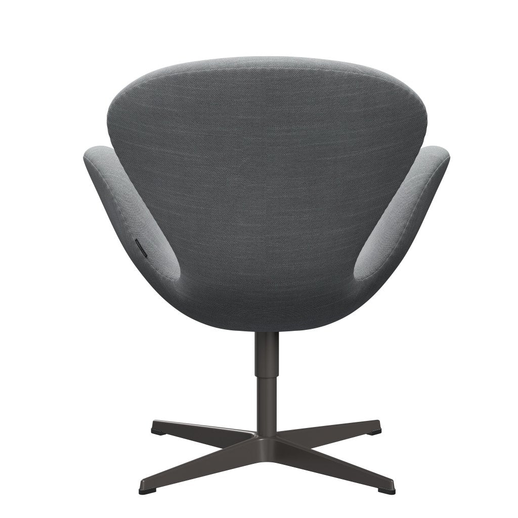 Fritz Hansen Swan Lounge Chair, Warm Graphite/Sunniva Light Grey/Light Blue