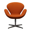 Fritz Hansen Swan Lounge krzesło, ciepły grafit/tonus pomarańczowy (605)