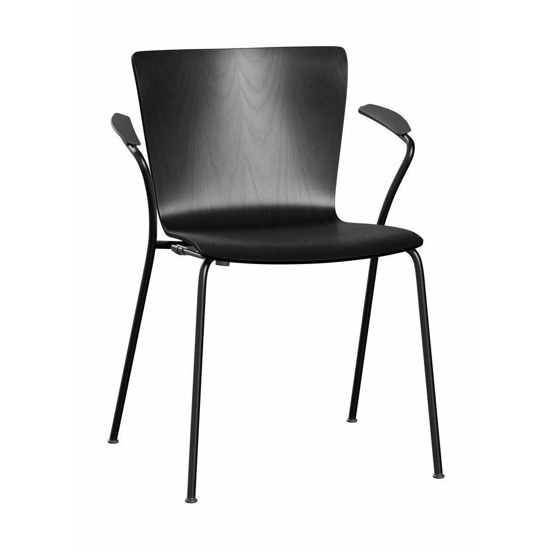 FRITZ HANSEN VICO DUO VM113 Krzesło z podłokietnikiem, czarnym/popiołu czarnym