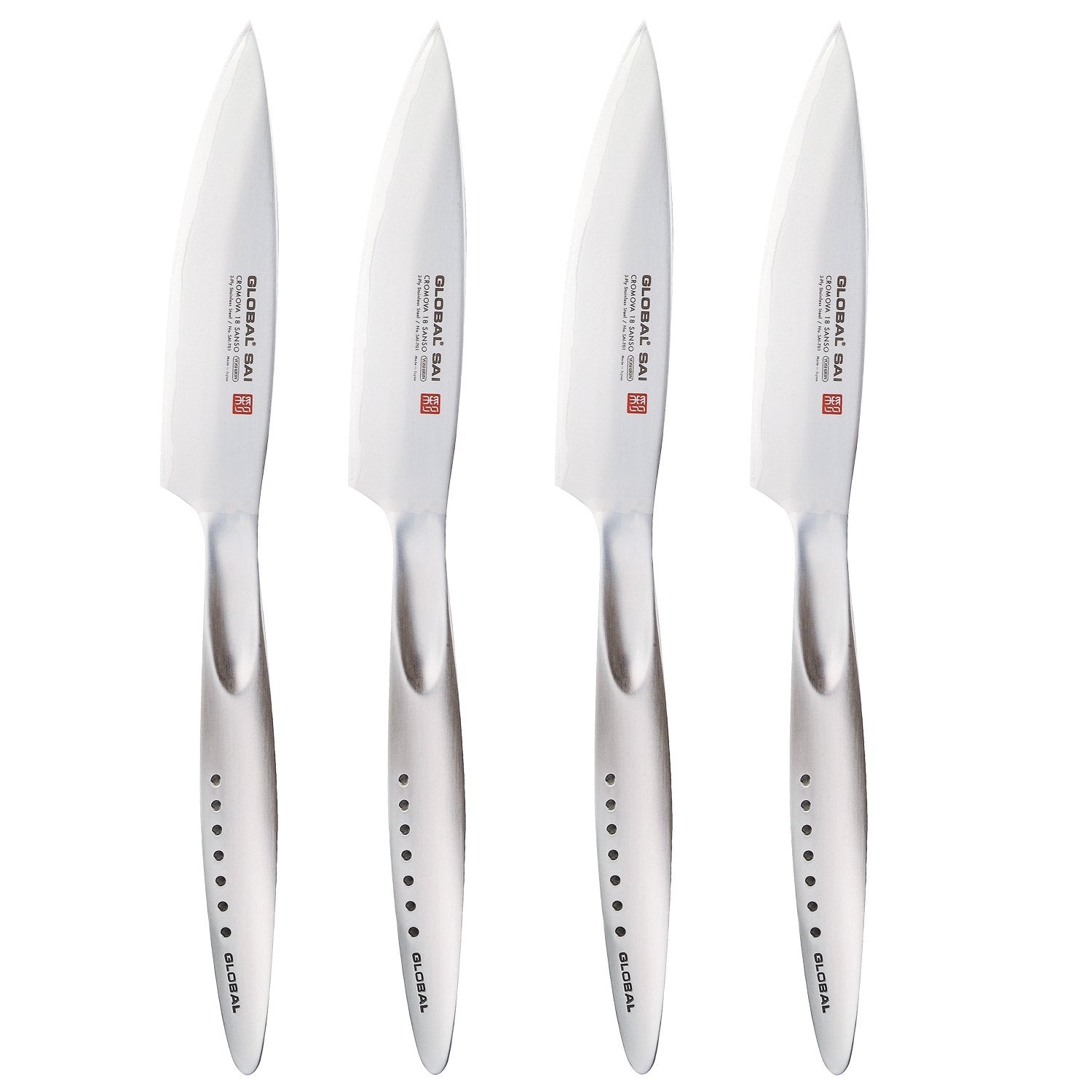 Global SAI T01/4 Zestaw noża stekowego, 11,5 cm, 4 szt.