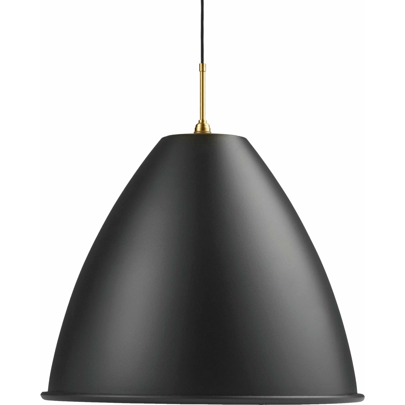 Lampa zawiesiny Gubi BL9 mosiężna podstawa miękka czarna półmat, Ø60 cm