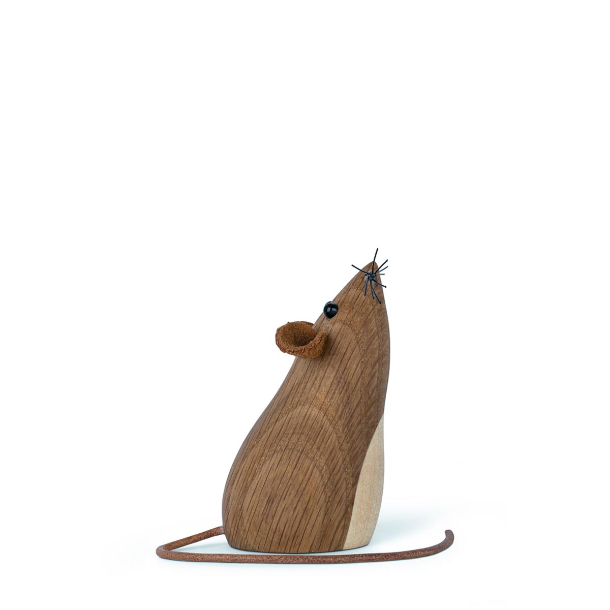 Drewniana figura myszy Gunnar Flørning, 7 cm