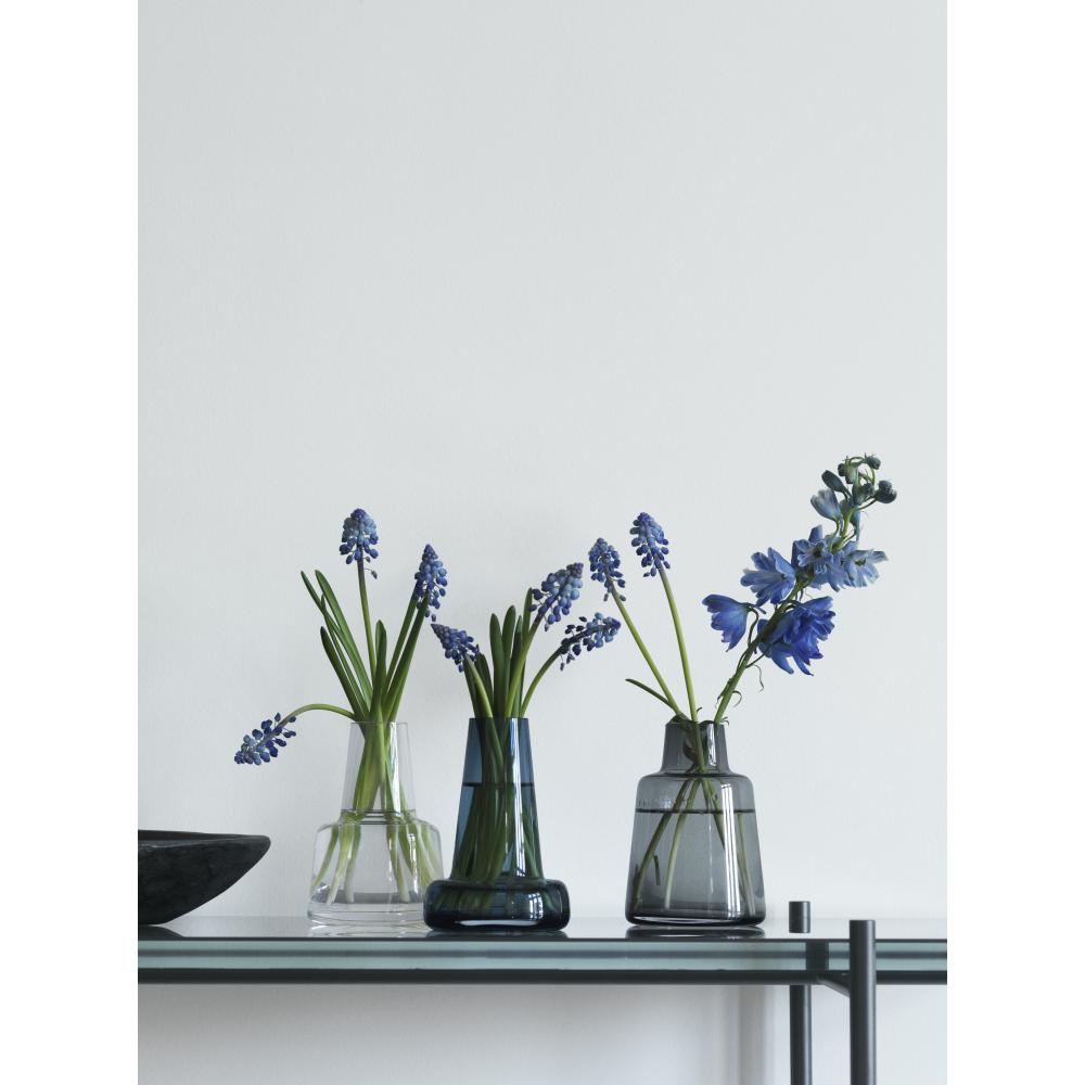 Holmegaard Flora Wazon niebieski, 12 cm