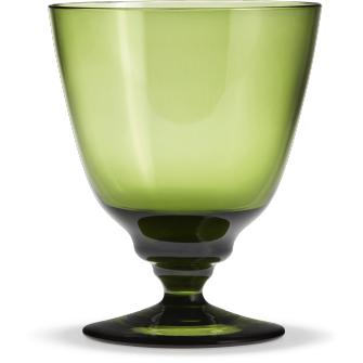 Holmegaard Flow Glass z łodygą, Olive Green