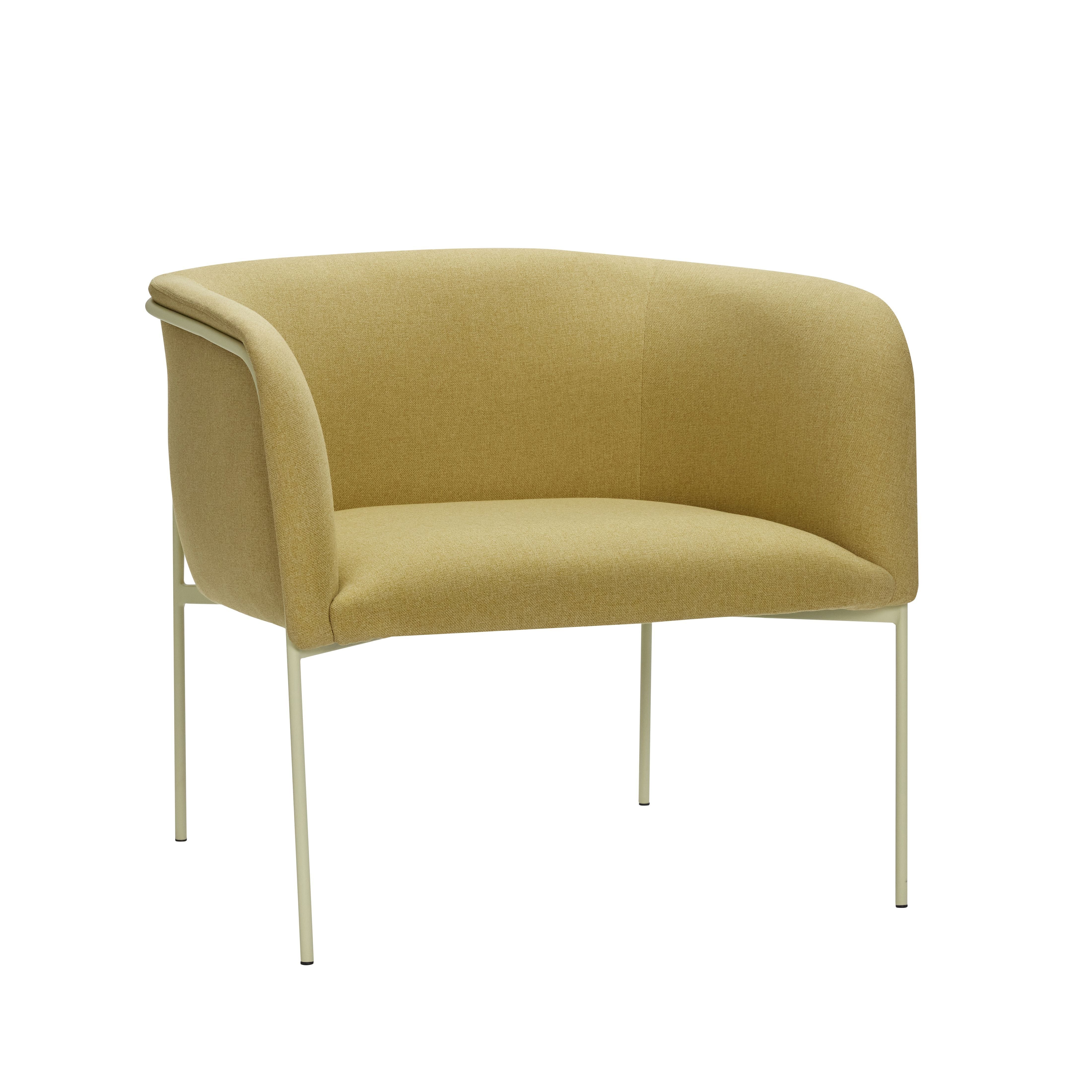 Hübsch Eyrie Lounge Chair Polyester/Metal Yellow/Light Green