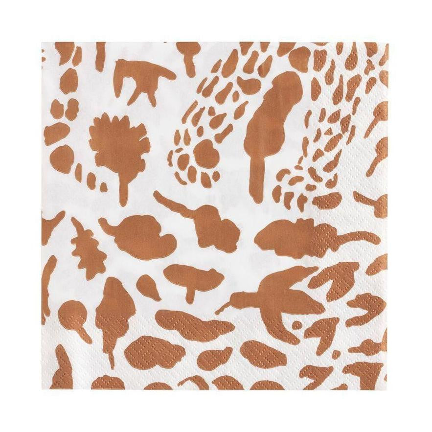 Iittala oiva toikka papierowe serwetki geparda 33x33cm, brąz