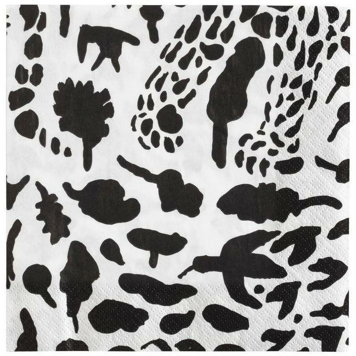 Iittala oiva toikka papierowe serwetki geparda 33x33cm, czarny
