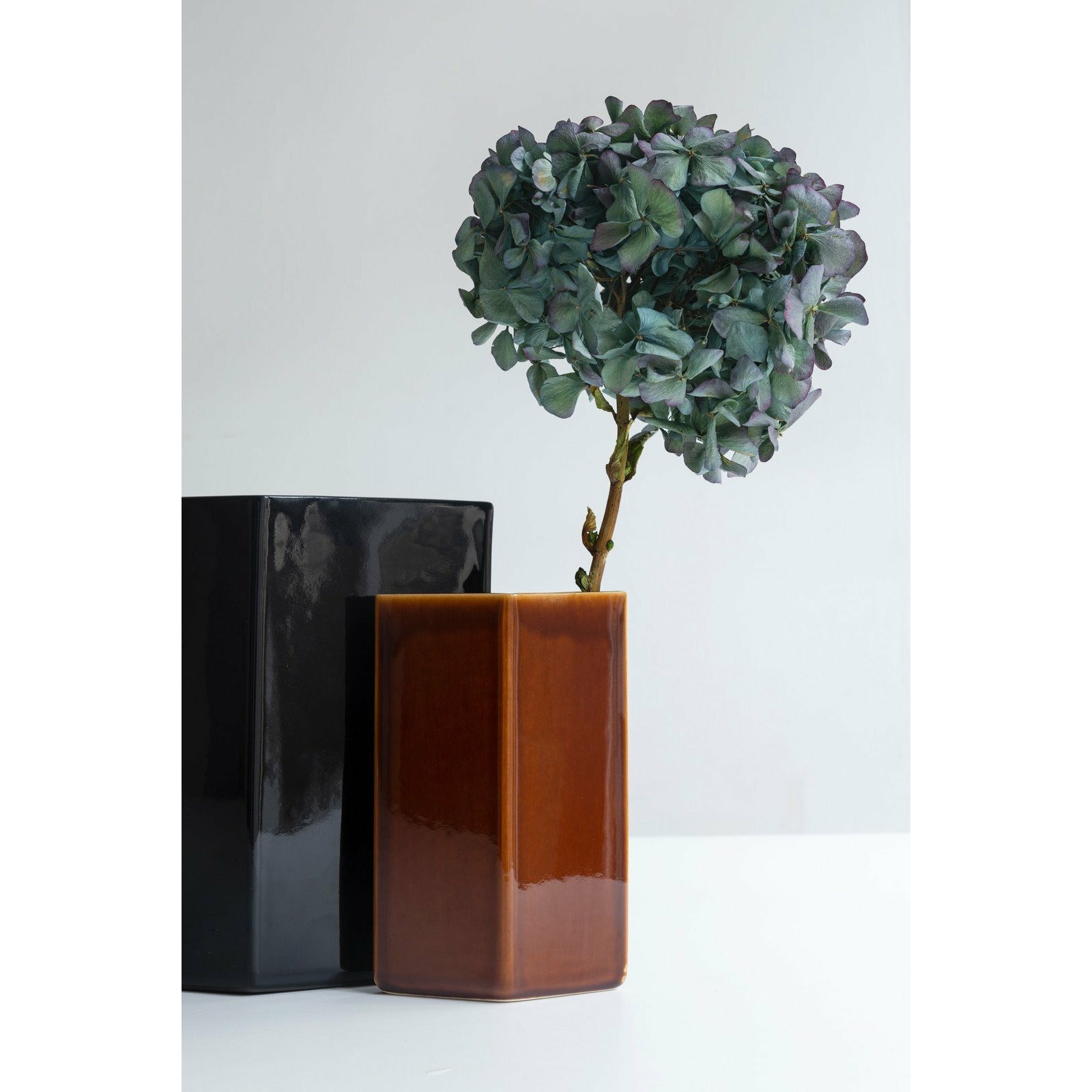 Iittala ruutu wazon ceramiczny Brown, 18 cm