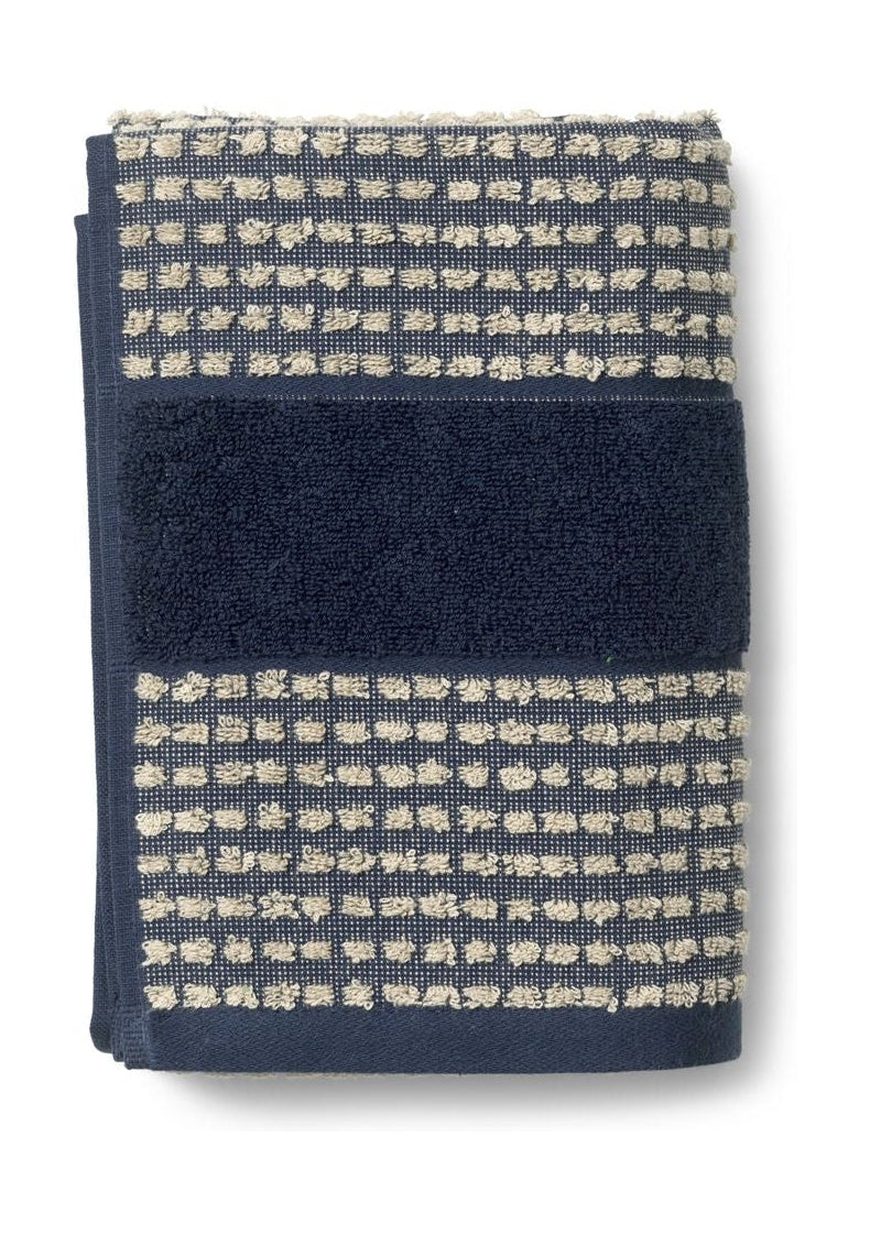 Juna Sprawdź ręcznik 50 x 100 cm, ciemnoniebieski/piasek