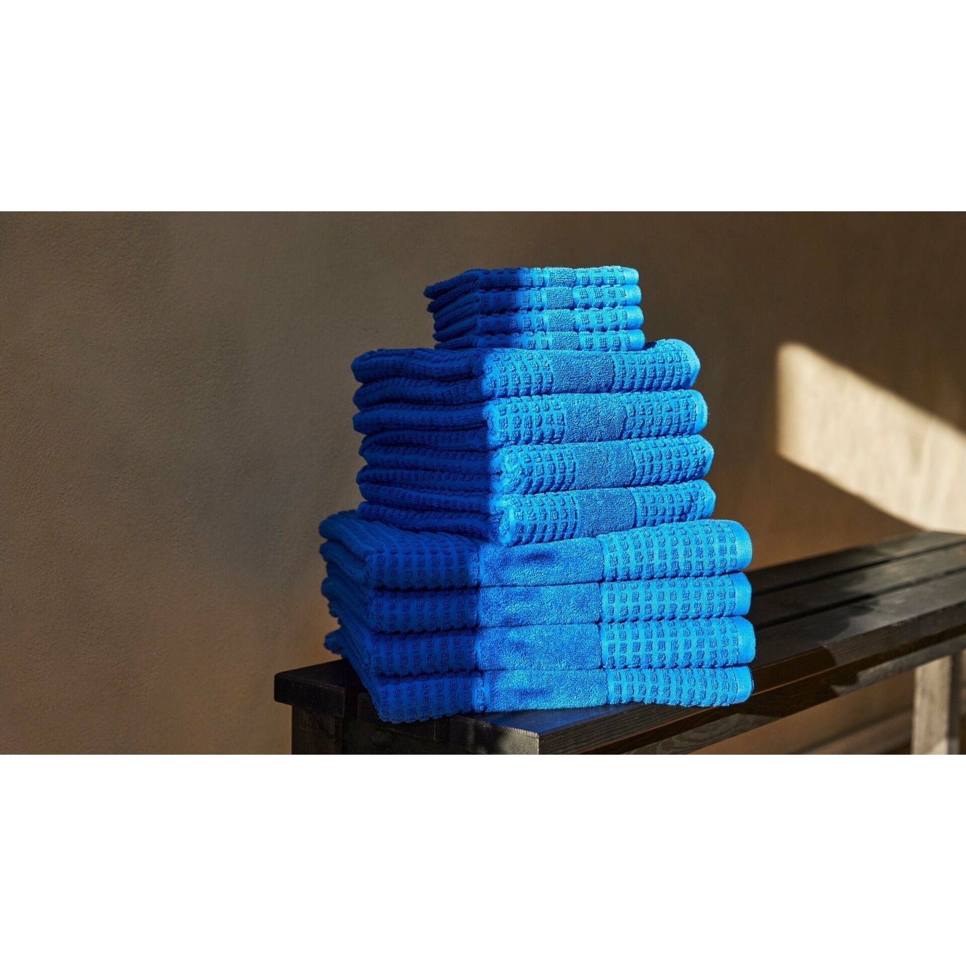 Juna Check Ręcznik 50x100 cm, niebieski