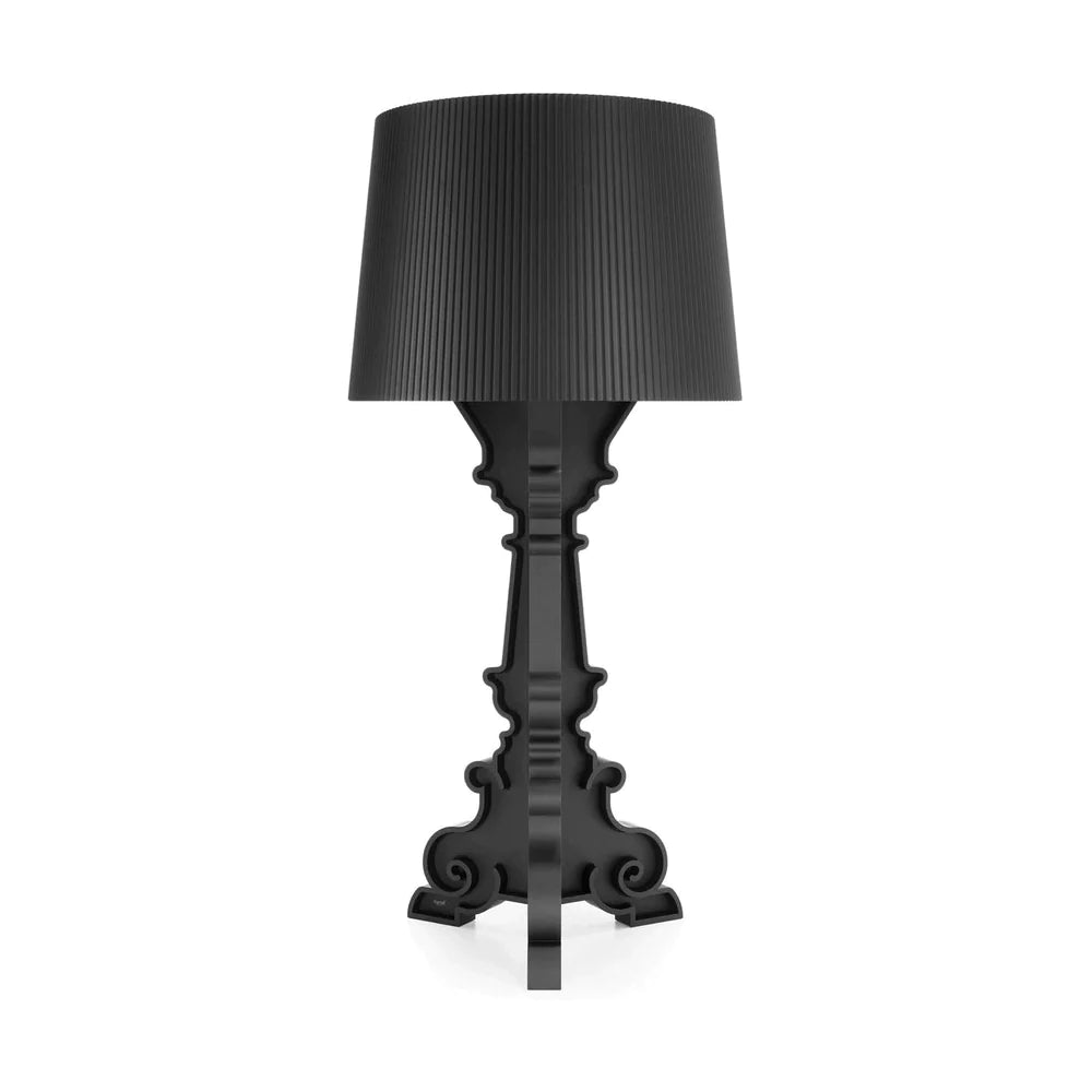 Lampa stołowa z kartelem, z czarną