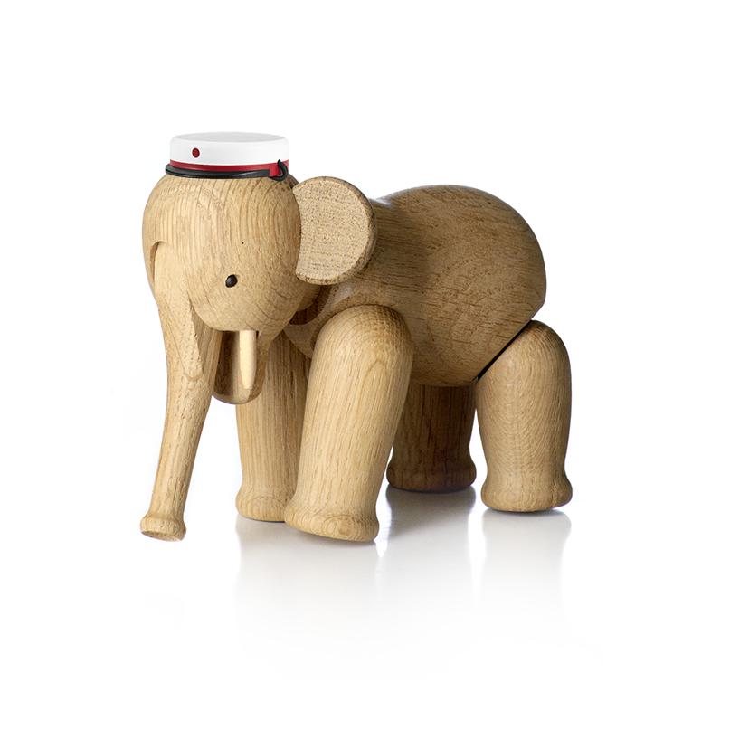 Kay Bojesen Elephant Small with Red Student Cap