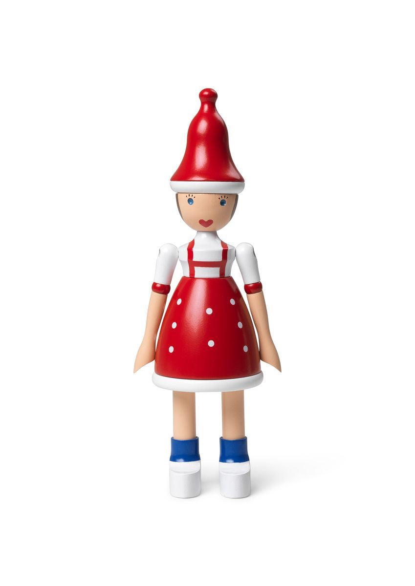 Kay Bojesen Christmas Girl „Lise” ​​H17,5 cm czerwony/niebieski/biały