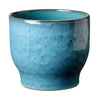 Knabstrup Keramik Flower Sadzarca Ø 12,5 cm, wędzony niebieski