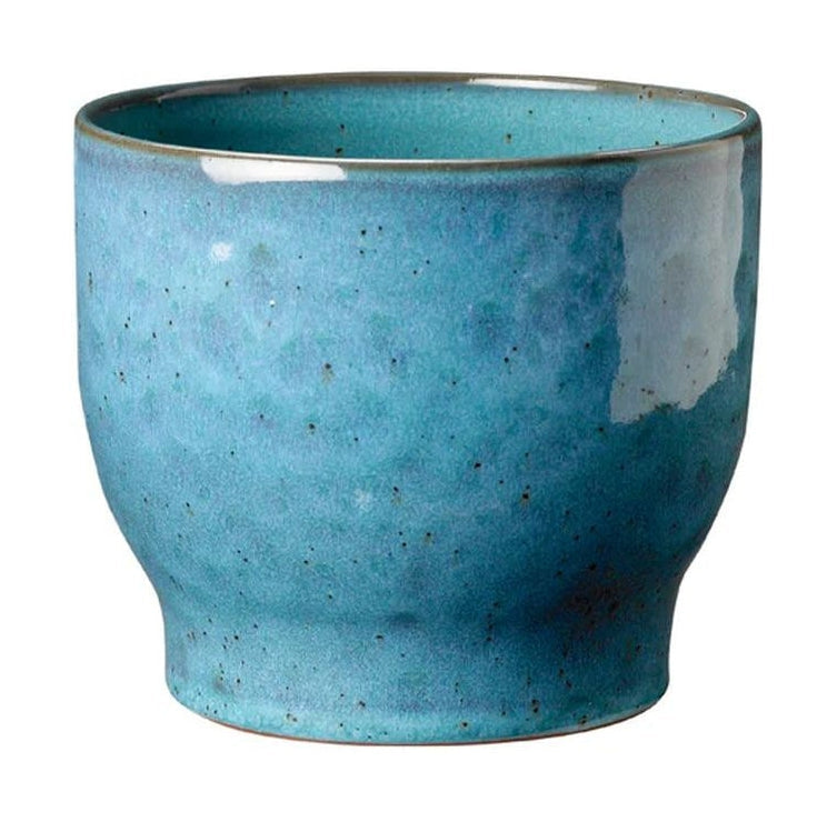 Knabstrup Keramik Flower Sadzarca Ø 14,5 cm, wędzony niebieski