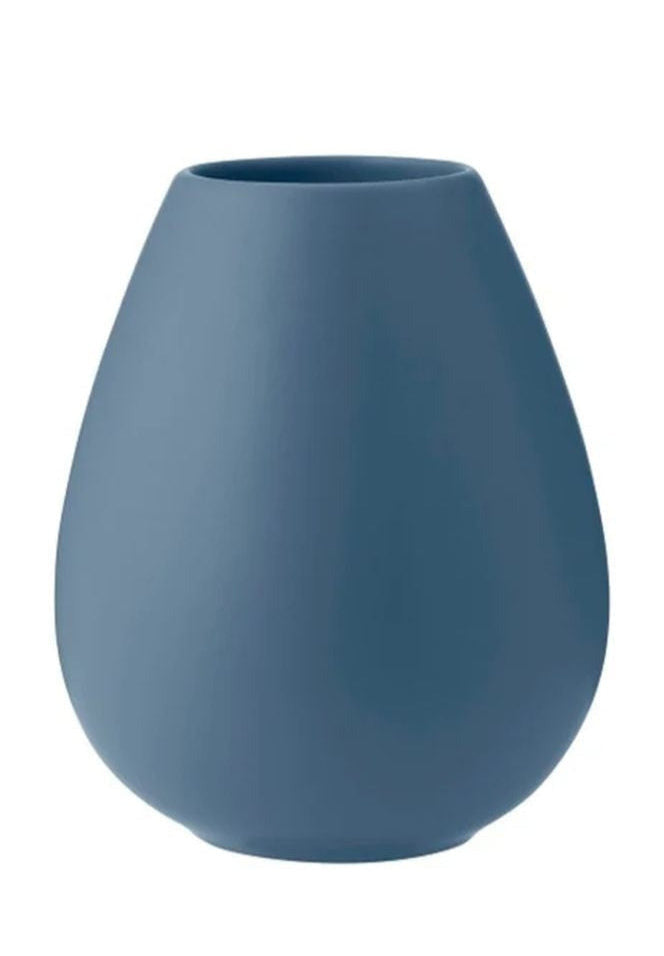 Kanabstrup Keramik Earth Wazon H 19 cm, zakurzony niebieski