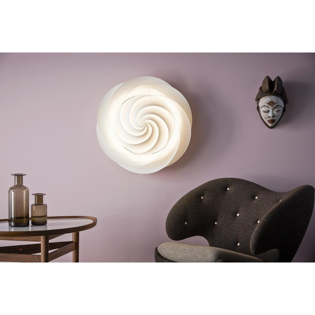 Lampa ścienna/sufitowa LE Klint, biała Ø 75 cm