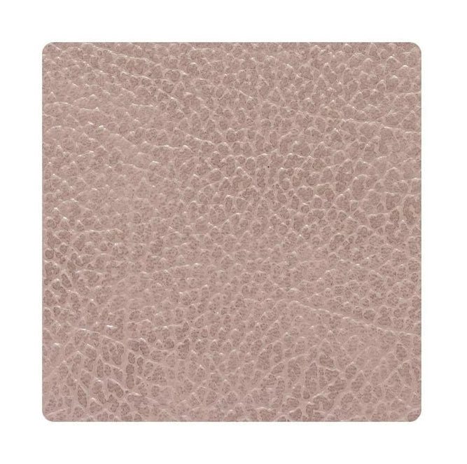 Lind Dna Square Glass Coaster Hippo Leather, Warm Grey
