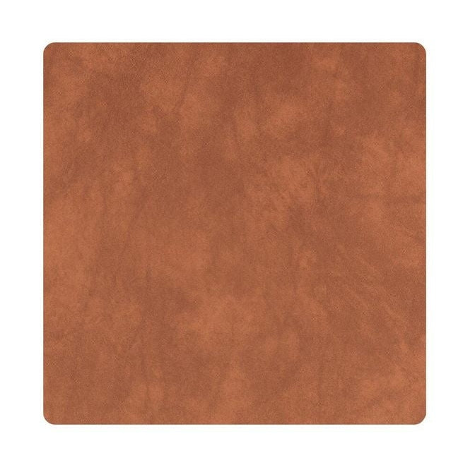 Lind Dna Square Glass Coaster Nupo Leather, Natural
