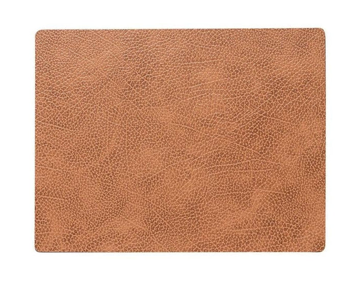Lind Dna Square Placemat Hippo Leather M, Natural