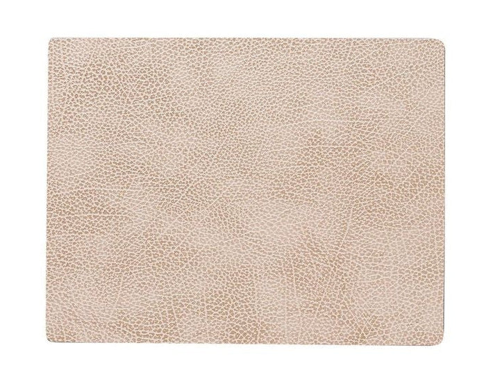 Lind Dna Square Placemat Hippo Leather M, Sand