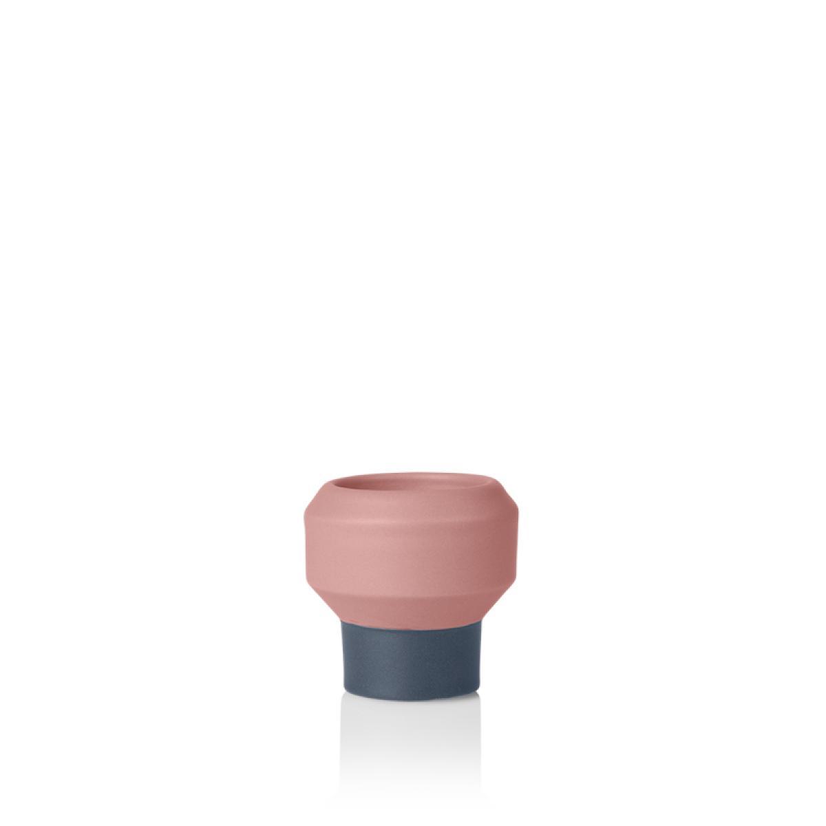 Lucie Kaas Fumario Candlestick Pink/Ciemne szary, 6 cm