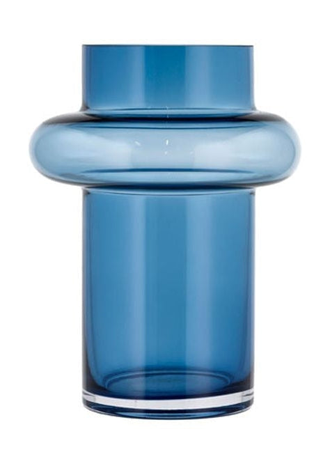 Lyngby Glas Tube Vase H: 20 Cm, Dark Blue