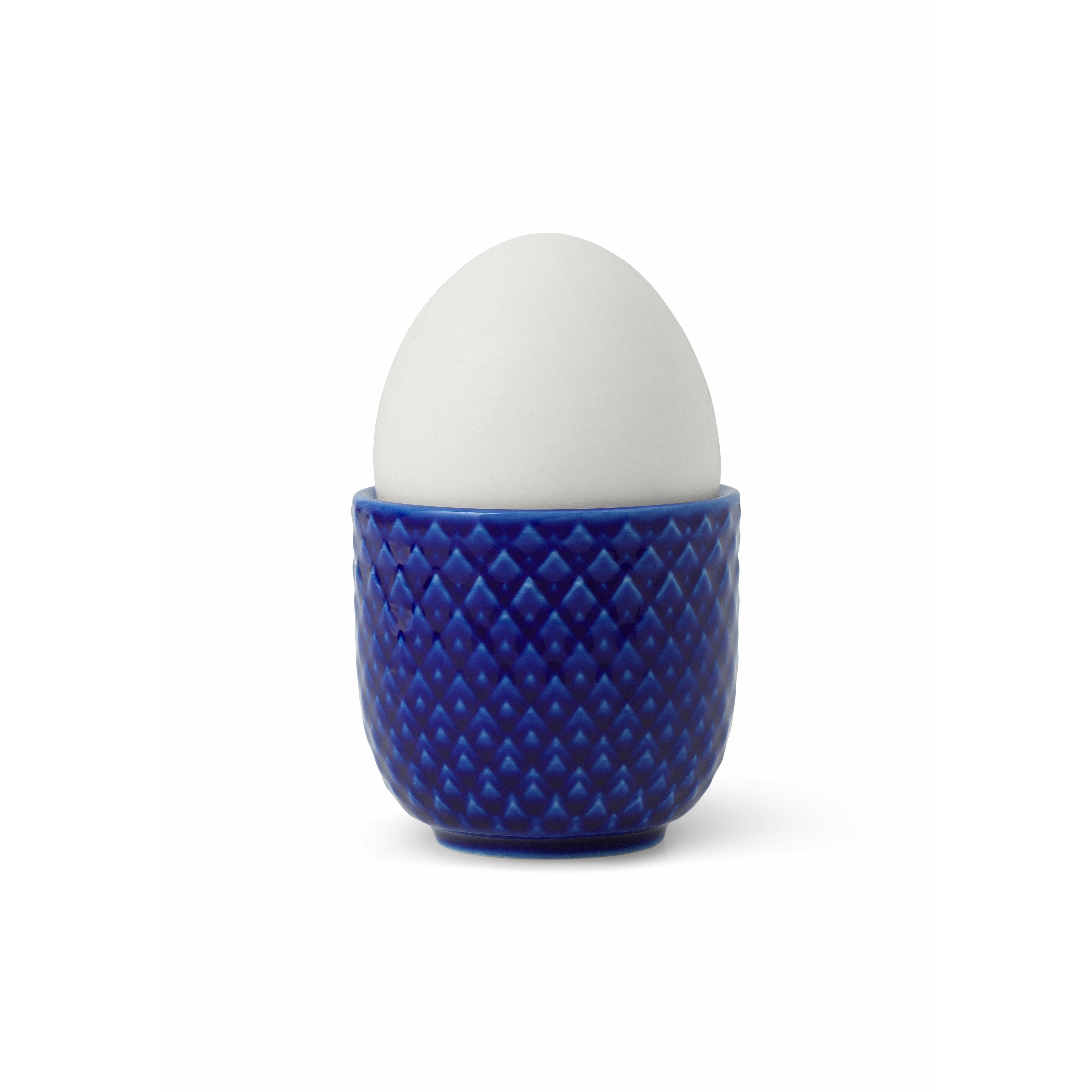 Lyngby Porcelain Rhombe Color Egg Cup Ø5 cm, ciemnoniebieski