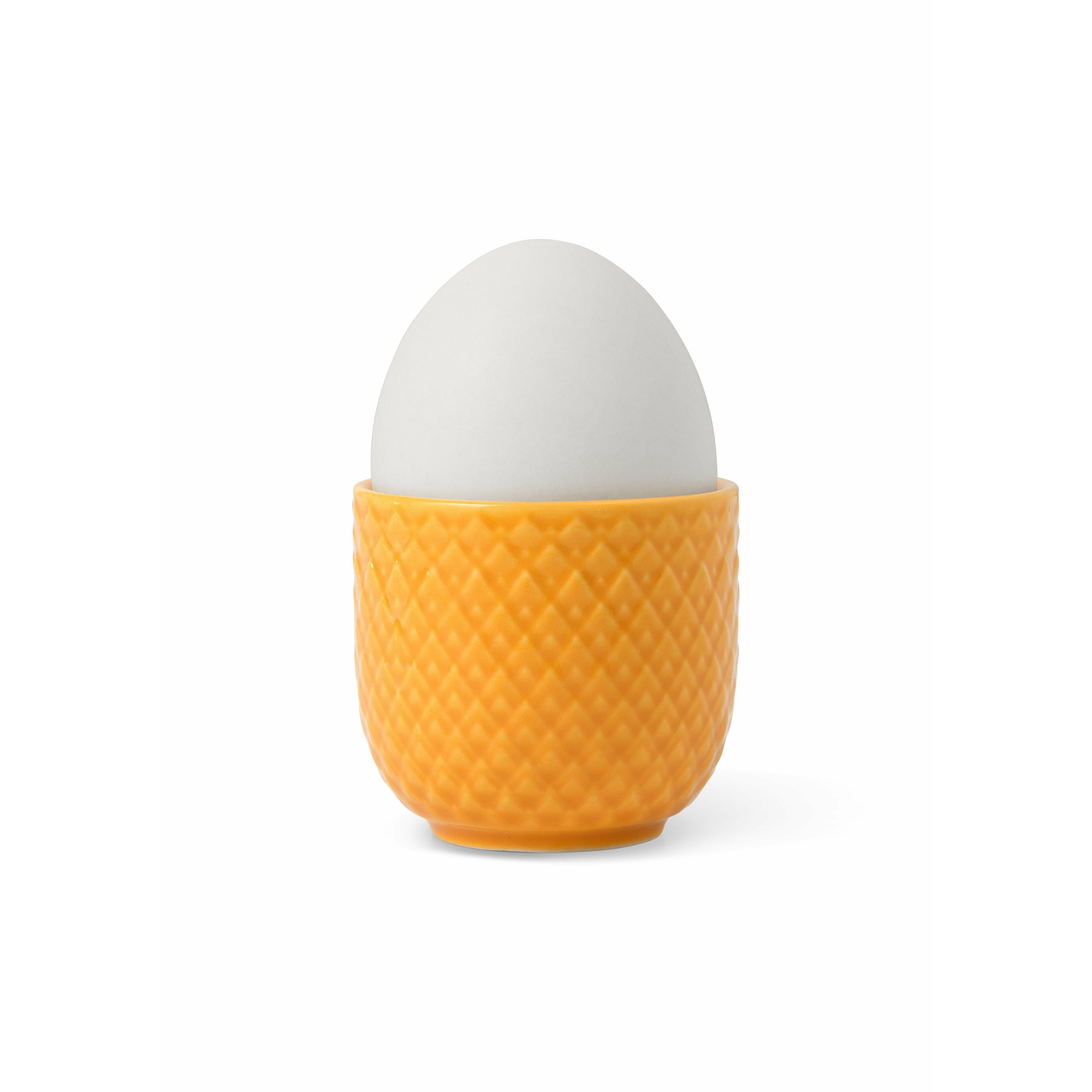 Lyngby Porcelain Rhombe Color Egg Cup Ø5 cm, żółty